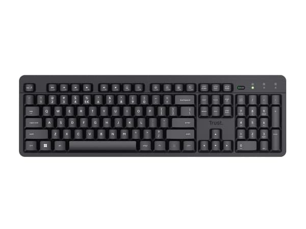 Trust Ody II - Tastatur - stille - trådløs - QWERTY - USA - svart