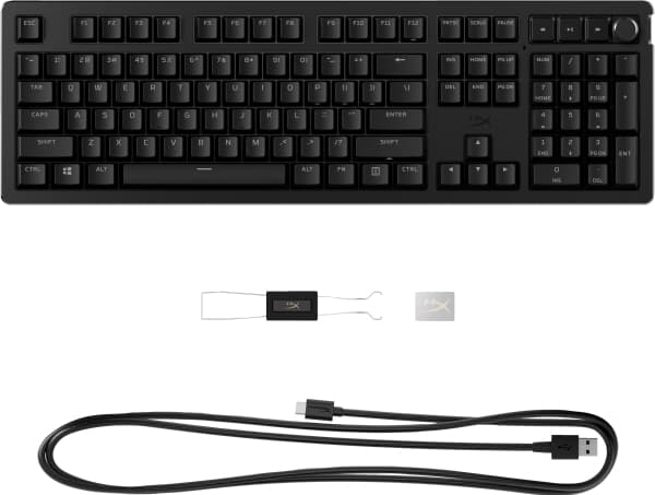HyperX Alloy Rise - Näppäimistö - 100% täysikokoinen - bagbelyst - USB-C - QWERTY - Pan Nordic - näppäimistön yhteystiedot: HyperX Linear - lajittelu