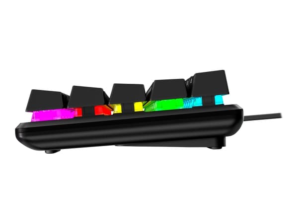 HyperX Alloy Origins 60 - Tangentbord - bakgrundsbelyst - USB-C - QWERTY - amerikansk - tangentbrytare: HyperX Red - svart