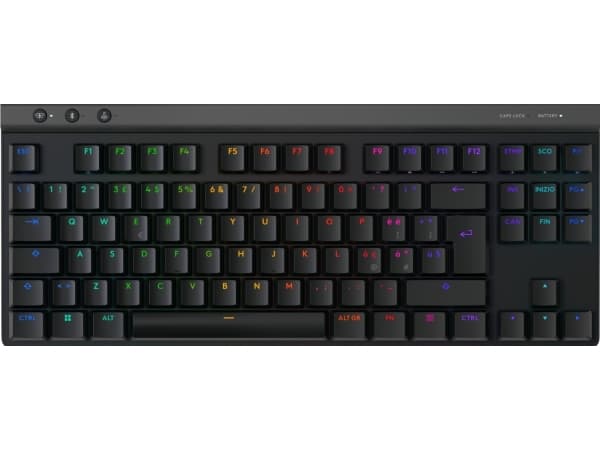 Logitech G G515 - Tastatur - LIGHTSPEED - TKL - bakgrunnsbelyst - trådløs - 2.4 GHz, Bluetooth, USB - svart