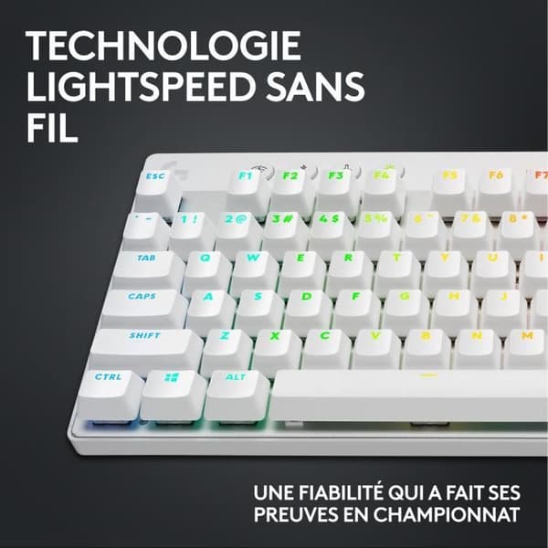 Logitech G PRO X TKL LIGHTSPEED trådlöst tangentbord - Vit