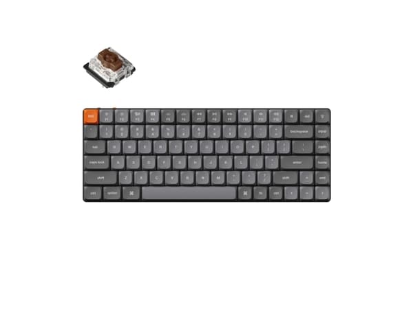 Keychron K3 MAX - Tangentbord - QMK/VIA, anpassat mekaniskt - 75% - compact - bakgrundsbelyst - trådlös - Bluetooth 5.1, 2.4 GHz, USB - tangentbrytar