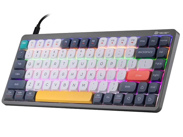 Mekanisk tastatur Tracer FINA 84 Grå (Outemu Red Switch) TRAKLA47279