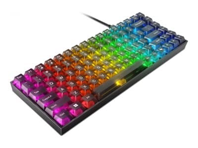 Lenovo Legion K510 Mini Pro - Tangentbord - bakgrundsbelysning - USB - Nordisk - tangentbrytare: Brown Tactile - svart, transparent