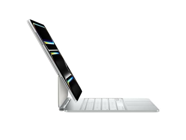 Apple Magic Keyboard - Tangentbord och foliefodral - med pekdyna - bakgrundsbelyst - Apple Smart connector - QWERTY - brittisk - vit
