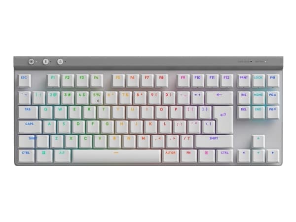 Logitech G G515 - Tangentbord - LIGHTSPEED - TKL - bakgrundsbelyst - trådlös - 2.4 GHz, Bluetooth, USB - QWERTY - USA, internationellt - tangentbryta