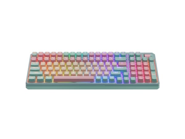 Cooler Master MK770 - Tangentbord - compact - bakgrundsbelysning - trådlös - 2.4 GHz, Bluetooth 5.1, USB - QWERTY - amerikansk - tangentbrytare: Kail
