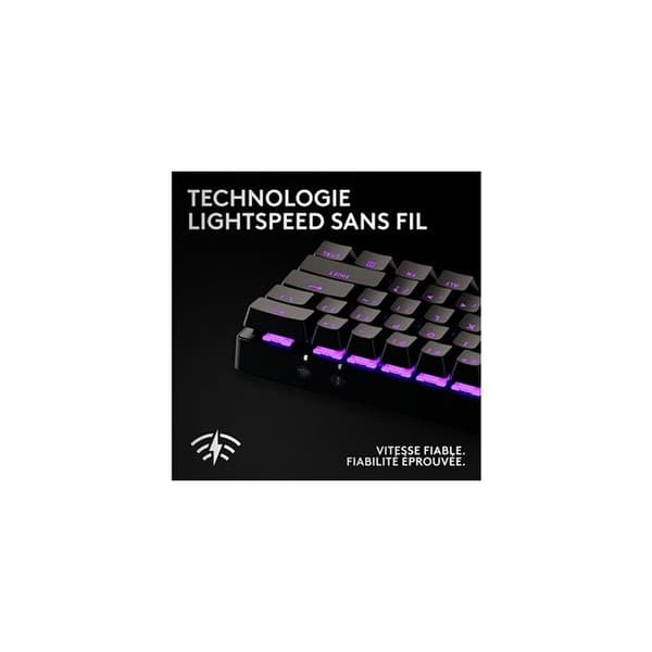 Trådlöst gaming-tangentbord - Logitech - G PRO X 60 LIGHTSPEED - Mekaniskt - Bakgrundsbelyst - Svart