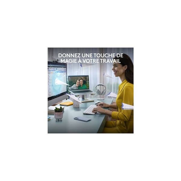 Trådlöst tangentbord - Logitech - K950 Signature Slim - Azerty - Off-white - Bluetooth