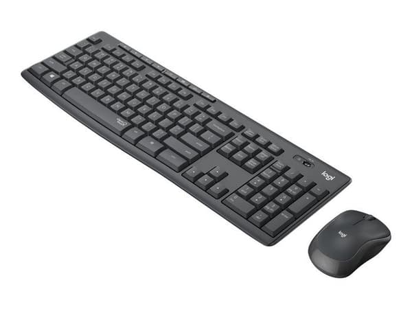 Tangentbord och mus-set - LOGITECH - MK295 - Tyst - Ergonomisk - Grafit