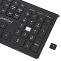Miniatyrbild 2 av 4: PERIXX Periboard-324 bakgrundsbelyst tangentbord - Franska AZERTY - 2 USB-hubbar - Låg profil sax Switch-tangenter