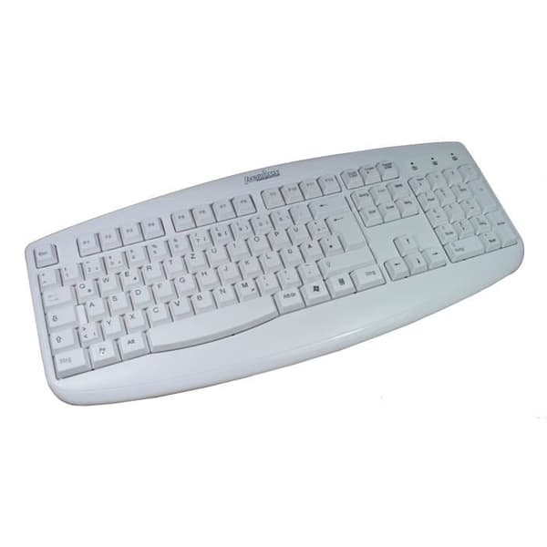 Perixx PERIBOARD-511PLUS FR, Vattentätt tangentbord - Tangentbord i full storlek - Certifierat med IP65-standard - Trådbundet tangentbord - USB - Vit