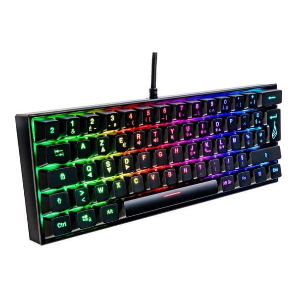 Mekaniskt speltangentbord - SureFire - KingPin M1 - 60% AZERTY - RGB-belysning - 100% anti-ghosting Svart