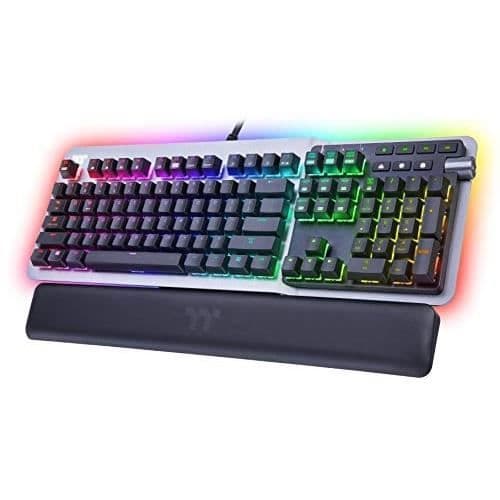 THERMALTAKE SILVER K5 RGB CHERRY MX SPEED SILVER GAMING KEYBOARD GKB-K Titan