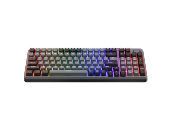 Cooler Master MK770 - Tangentbord - compact - bakgrundsbelysning - trådlös - 2.4 GHz, Bluetooth 5.1, USB - QWERTY - amerikansk - tangentbrytare: Kail