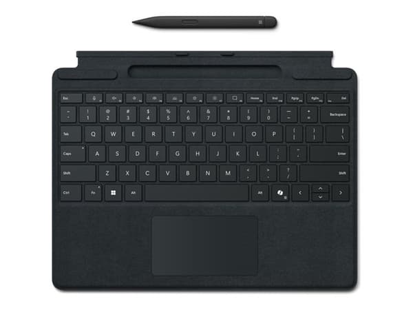 Microsoft Surface Pro Keyboard for Business - Tangentbord - med pennförvaring - med accelerometer, pekplatta - bakgrundsbelyst - QWERTY - brittisk -