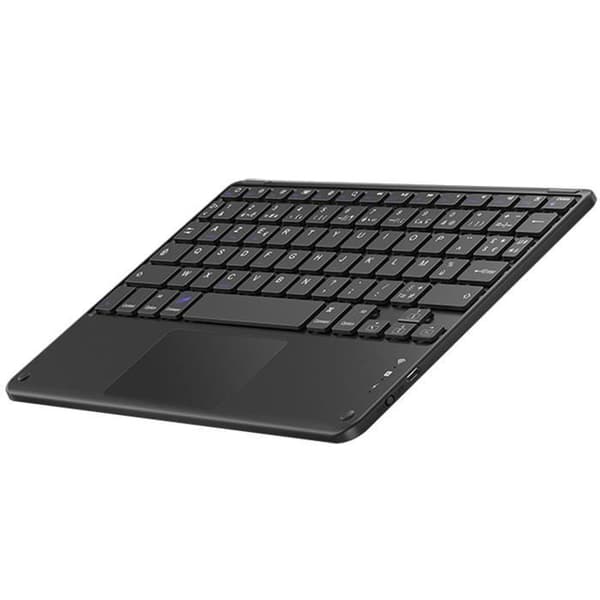 Lätt, smalt trådlöst Bluetooth-tangentbord för Touch Tablet iOS Android Windows PC - Svart [AZERTY French]