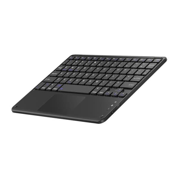 Tunt och lätt trådlöst Bluetooth-tangentbord för iOS Android Windows PC Touch Tablet - Svart [engelska QWERTY]