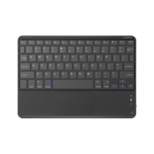 Tunt och lätt trådlöst Bluetooth-tangentbord för iOS Android Windows PC Touch Tablet - Svart [engelska QWERTY]
