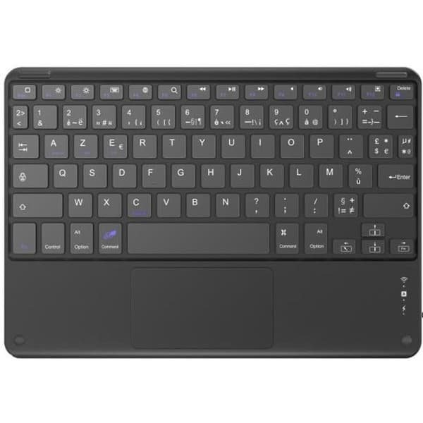 Tangentbord för Touch Tablet - Ultratunt trådlöst Bluetooth-tangentbord för iOS Windows Android Smartphone PC med USB - AZERTY