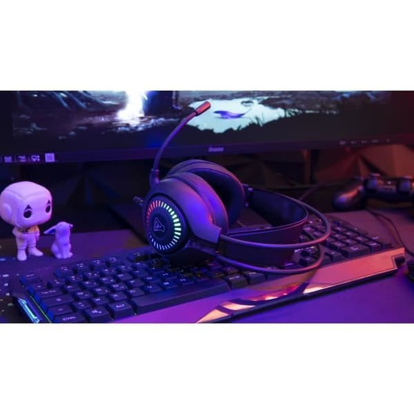 4 i 1 Gamer Pack - The G-Lab - COMBO ACTINIUM - Kabelansluten mus - Kabelanslutet tangentbord - Trådlöst headset - Musmatta