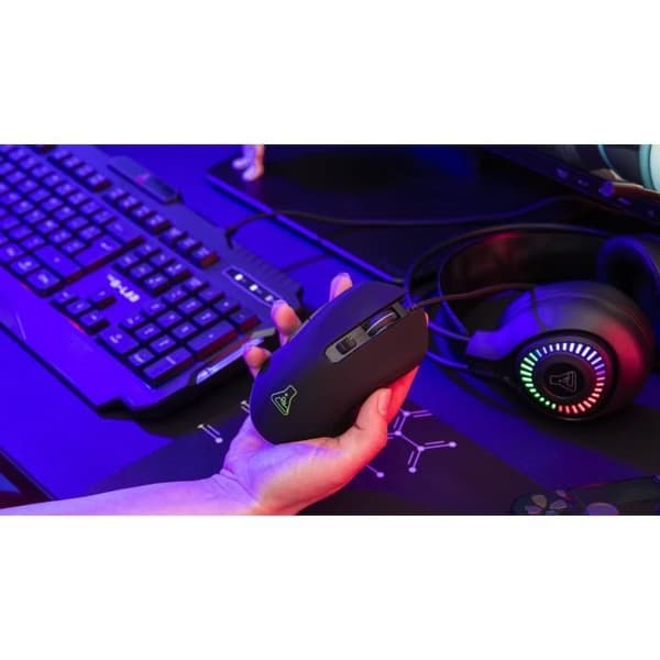 4 i 1 Gamer Pack - The G-Lab - COMBO ACTINIUM - Kabelansluten mus - Kabelanslutet tangentbord - Trådlöst headset - Musmatta