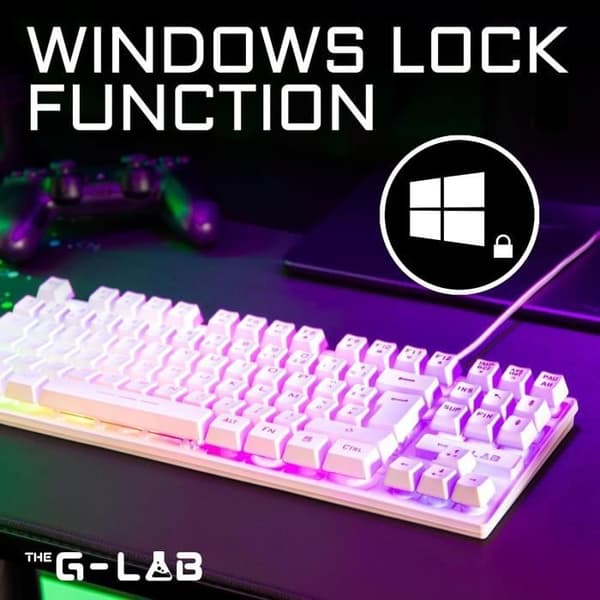 Speltangentbord - The G-Lab - KEYZ CESIUM TKL - RGB - Kabelanslutet - 100 % anpassningsbart - Azerty - Svart