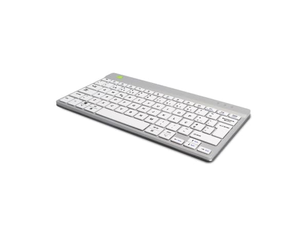 R-Go Compact Break - Tangentbord - med integrerad bromsindikator - compact - trådlös - Bluetooth 5.0 - QWERTY - portugisisk - vit