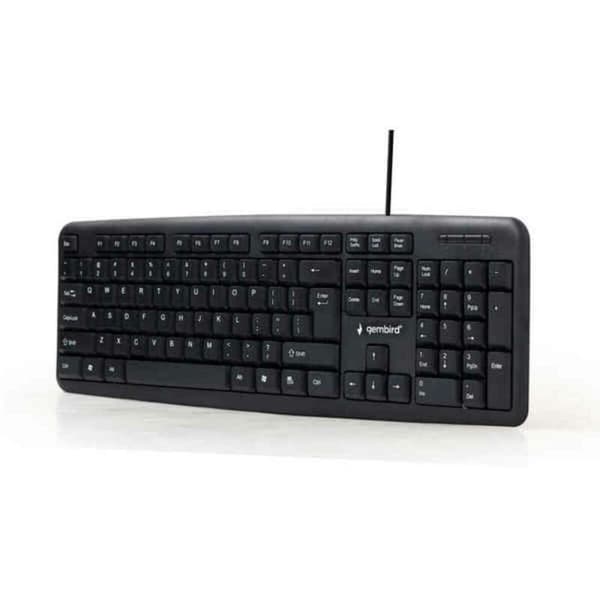 Tastatur GEMBIRD KB-U-103-ES Sort Spansk Sort