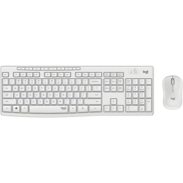 Trådlöst Tangentbord och Mus Logitech 920-009819 Qwertz Tyska Vit Tyska QWERTZ Vit