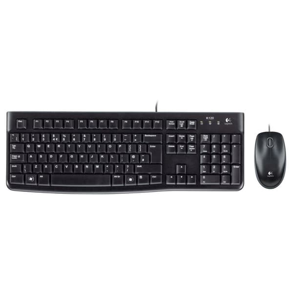 Näppäimistö Logitech LGT-MK120-US Musta Hollantilainen QWERTY