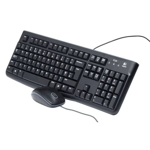Näppäimistö Logitech LGT-MK120-US Musta Hollantilainen QWERTY