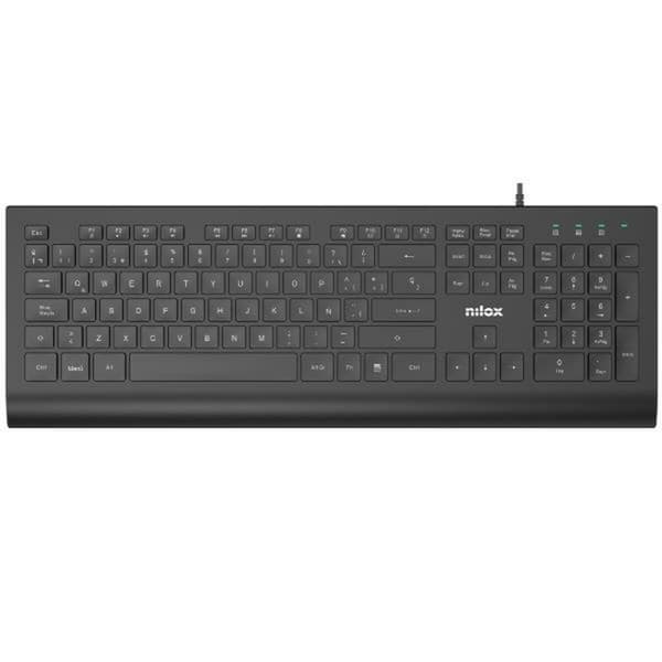 Tastatur Nilox NXKBE000014 Sort Spansk qwerty
