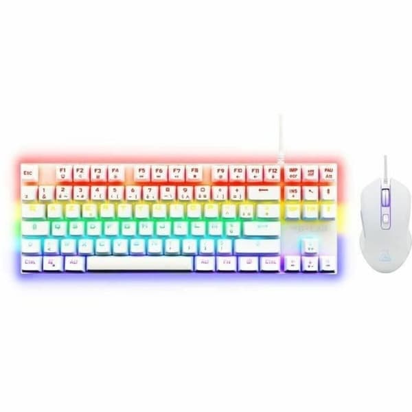Gaming-tastatur og -mus The G-Lab MERCURY W Hvid