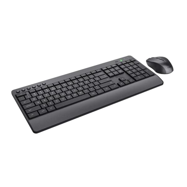 Tangentbord och Mus Trust Trezo Svart Svartvit QWERTY Qwerty US