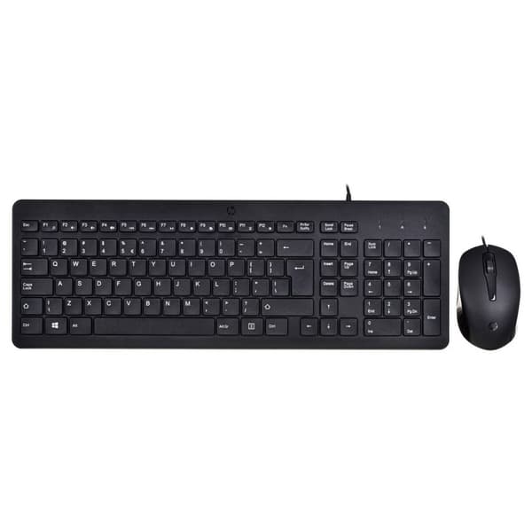 Tastatur og mus HP 150 Sort QWERTY Qwerty US Sort