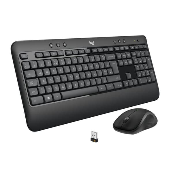 Tangentbord och Mus Logitech 920-008685 Svart Qwerty US Svart, Vit