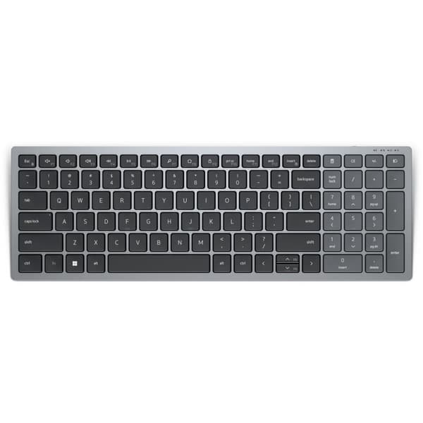 Tangentbord Dell KB740-GY-R-SPN Grå Qwerty Spanska