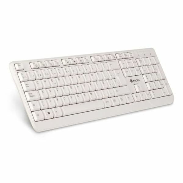 Tastatur NGS NGS-KEYBOARD-0284 Hvid Spansk qwerty Hvid