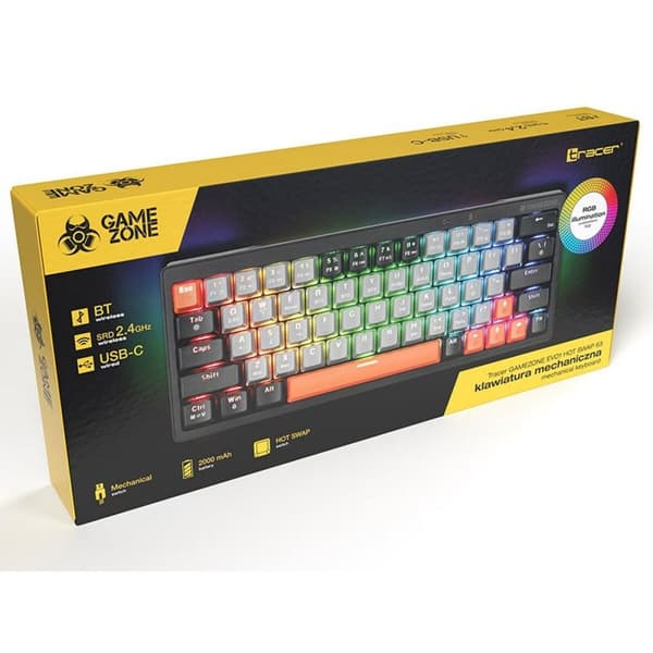 Mekaniskt tangentbord Tracer TRAKLA47297 Vit Multicolour QWERTY