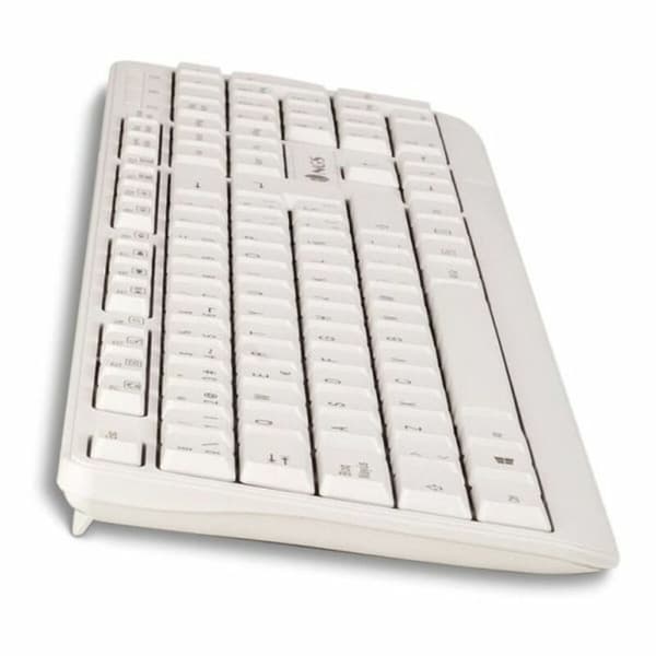 Tangentbord NGS NGS-KEYBOARD-0284 Vit Qwerty Spanska