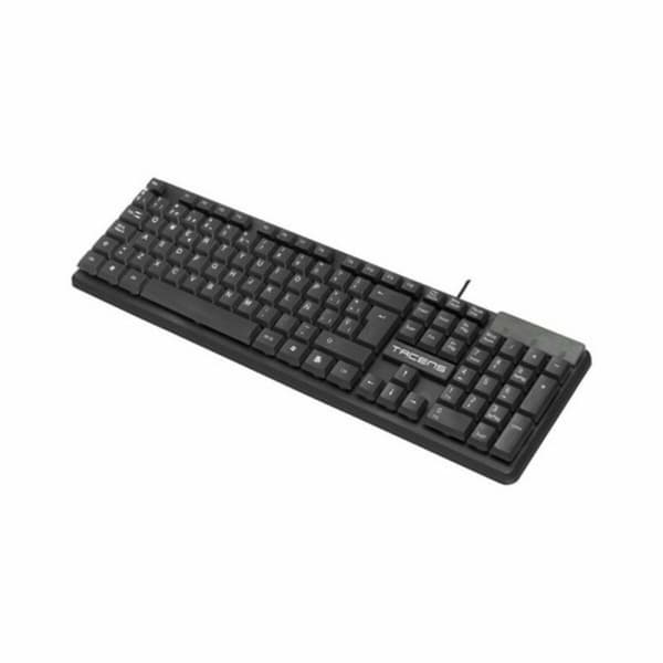 Tangentbord Tacens AK0ES Svart Qwerty Spanska QWERTY