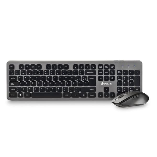 Trådlöst Tangentbord och Mus NGS IDOL KIT Qwerty Spanska