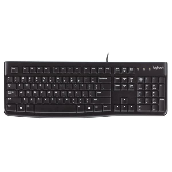 Tangentbord Logitech K120 Svart Qwerty Spanska Qwerty US