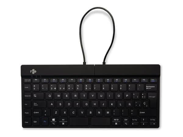 R-Go Ergonomic Keyboard Split break - Version 2 - tastatur - with integrated break indicator - compact - med magnet attachment, LED indicator - trådl