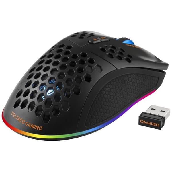 Gaming-mus - DELTACO GAMING - GAM-120 - Optisk - Trådlös - 6400 dpi