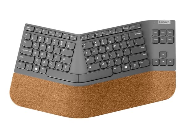 Lenovo Go Wireless Split, Langaton RF, QWERTY, Harmaa Harmaa