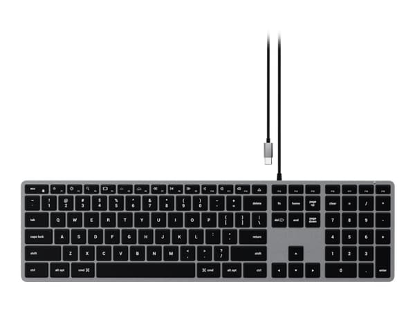 Satechi Slim W3, USB, QWERTY, Alumiini, Musta