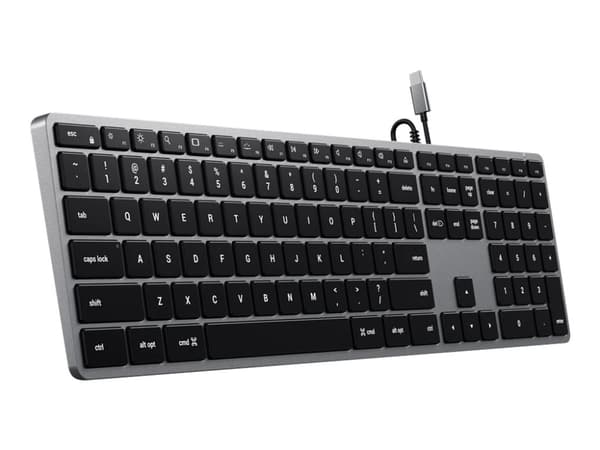 Satechi Slim W3, USB, QWERTY, Alumiini, Musta
