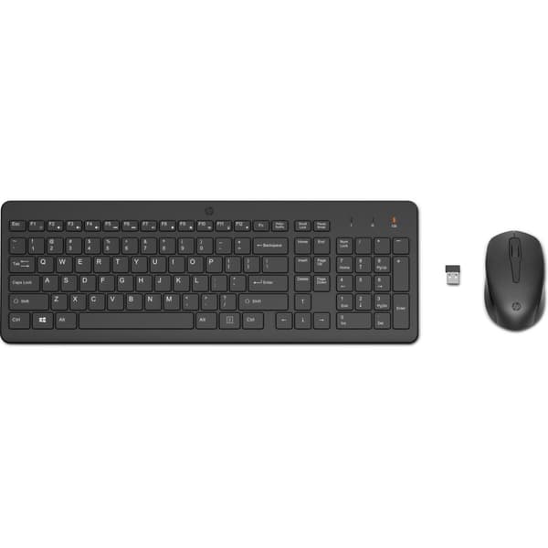 Tangentbord och Mus HP 2V9E6AA Svart QWERTY Svart